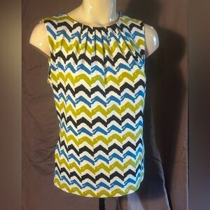 Calvin Klein Multicolor Chevron Blouse